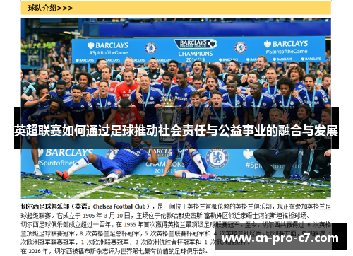 英超联赛如何通过足球推动社会责任与公益事业的融合与发展 英超联赛如何通过足球推动社会责任与公益事业的融合与发展